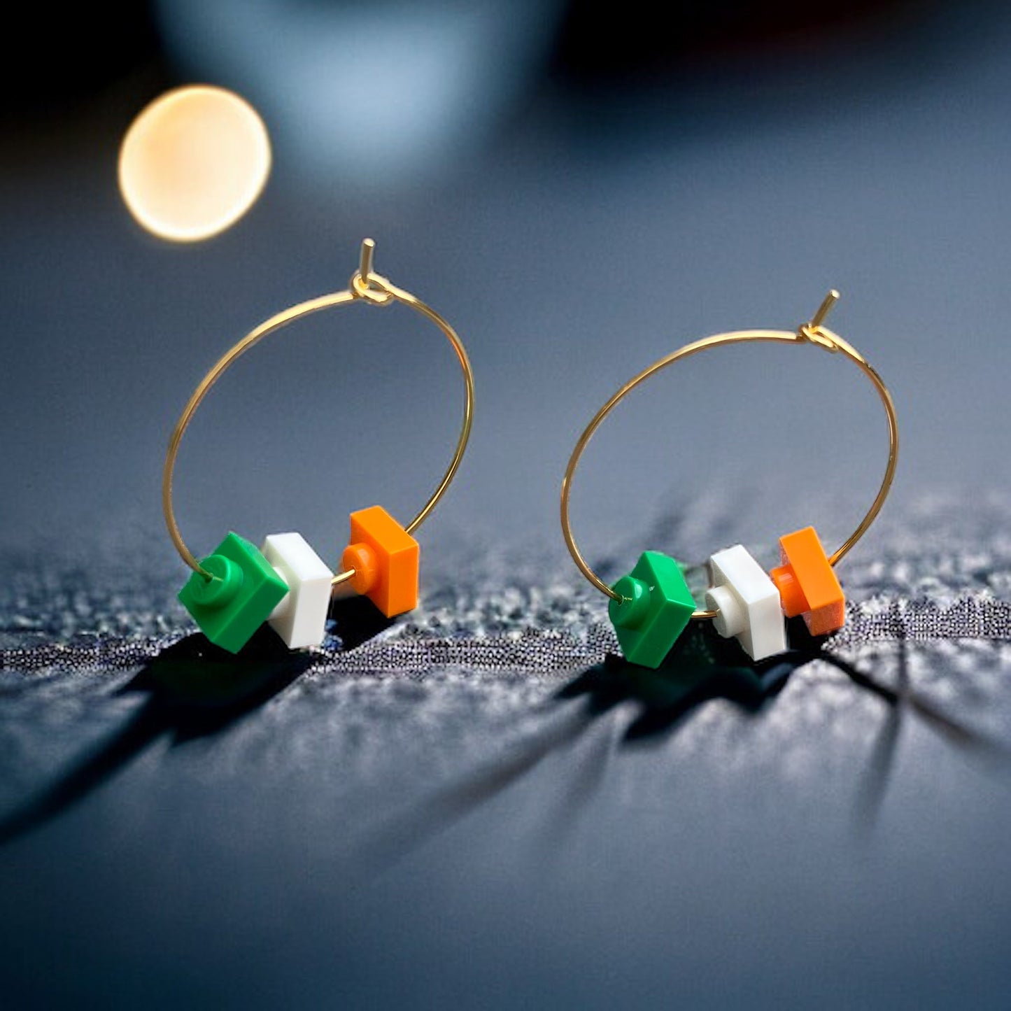 Boucles d'oreilles Supporter Irlande - cluaise bratach na hÉireann