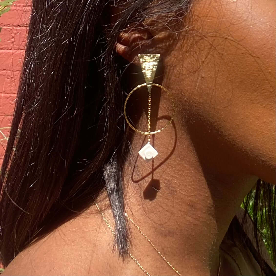 Boucles d'oreilles ethniques dorées - Les Voyageuses