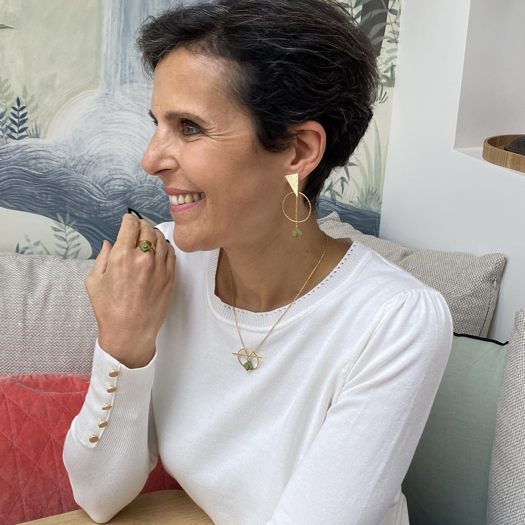 Collier géométrique avec une brique Lego - Les Astucieuses