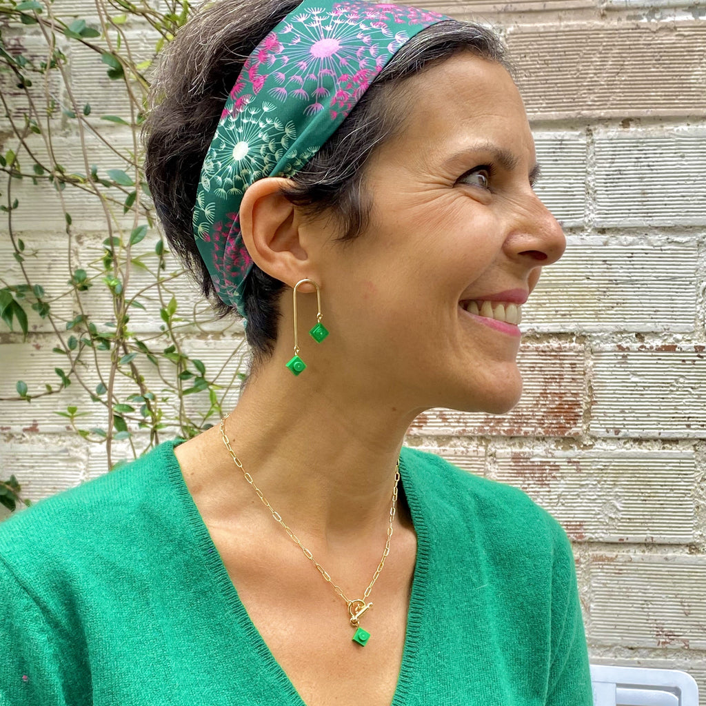 Collier maille rectangle martelée - Les Danseuses