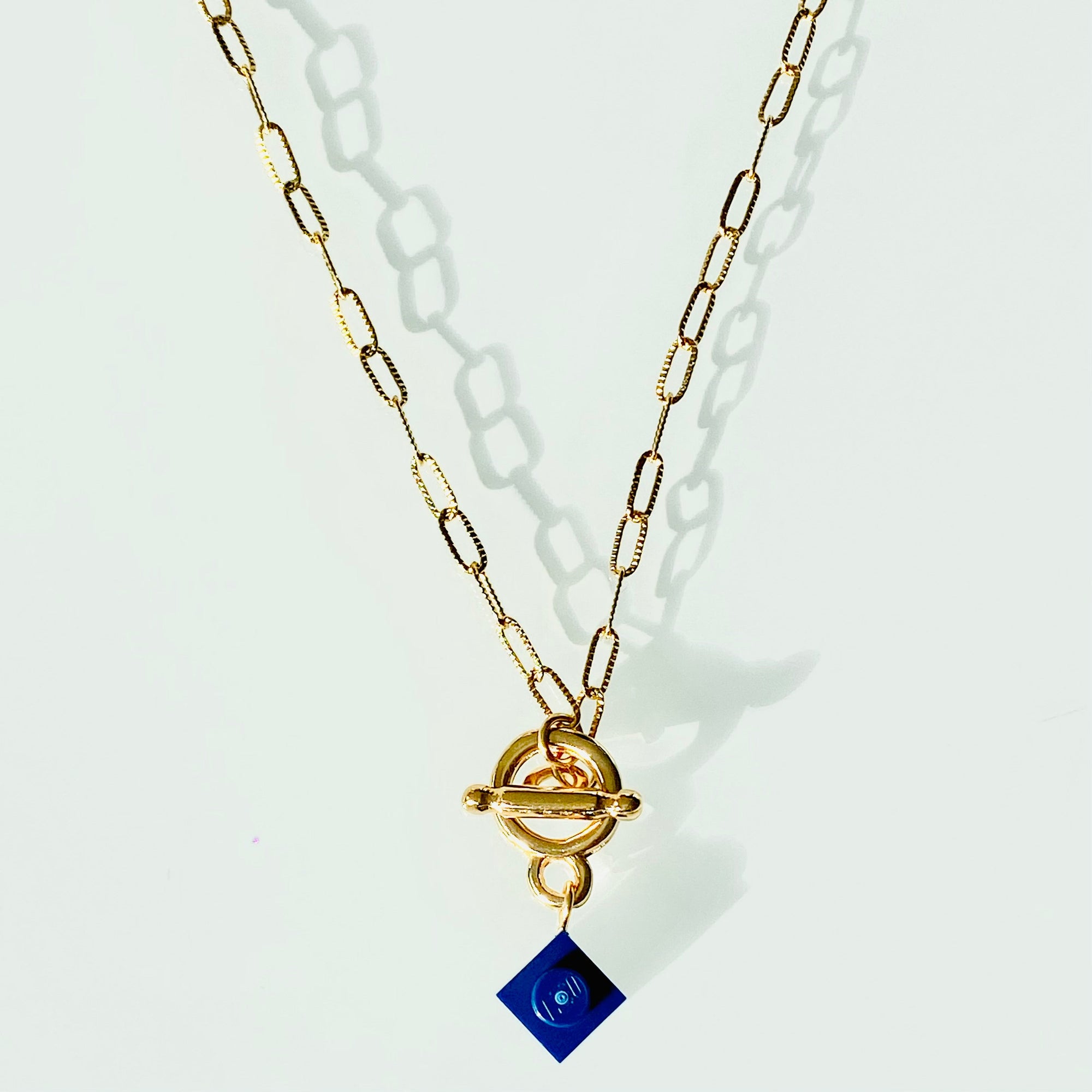 Collier maille rectangle martelée - Les Danseuses