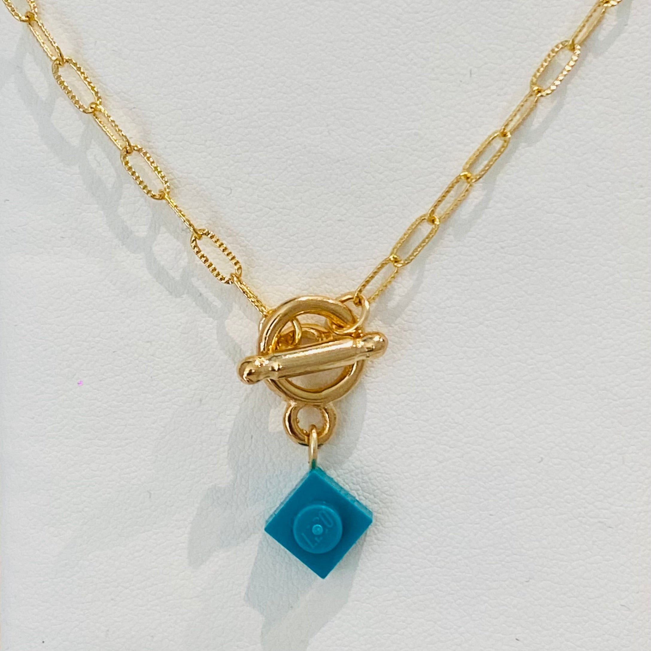 Hammered rectangular mesh necklace - Les Danseuses