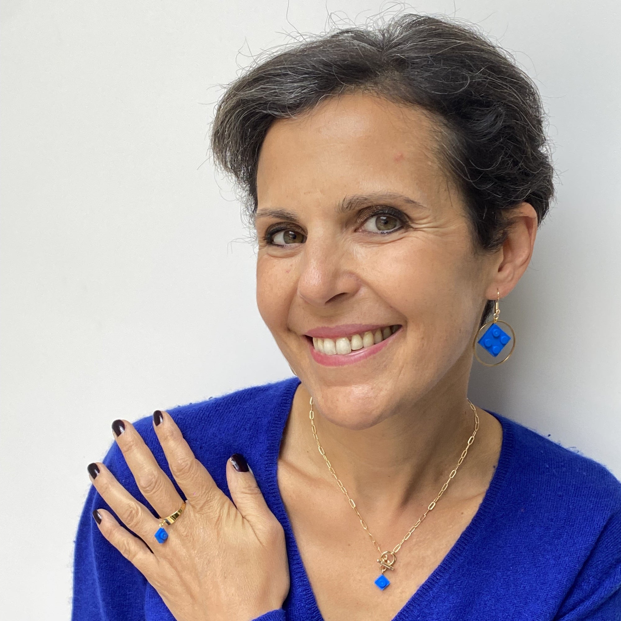 Collier maille rectangle martelée - Les Danseuses