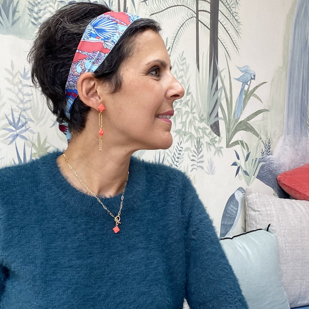 Collier maille rectangle martelée - Les Danseuses