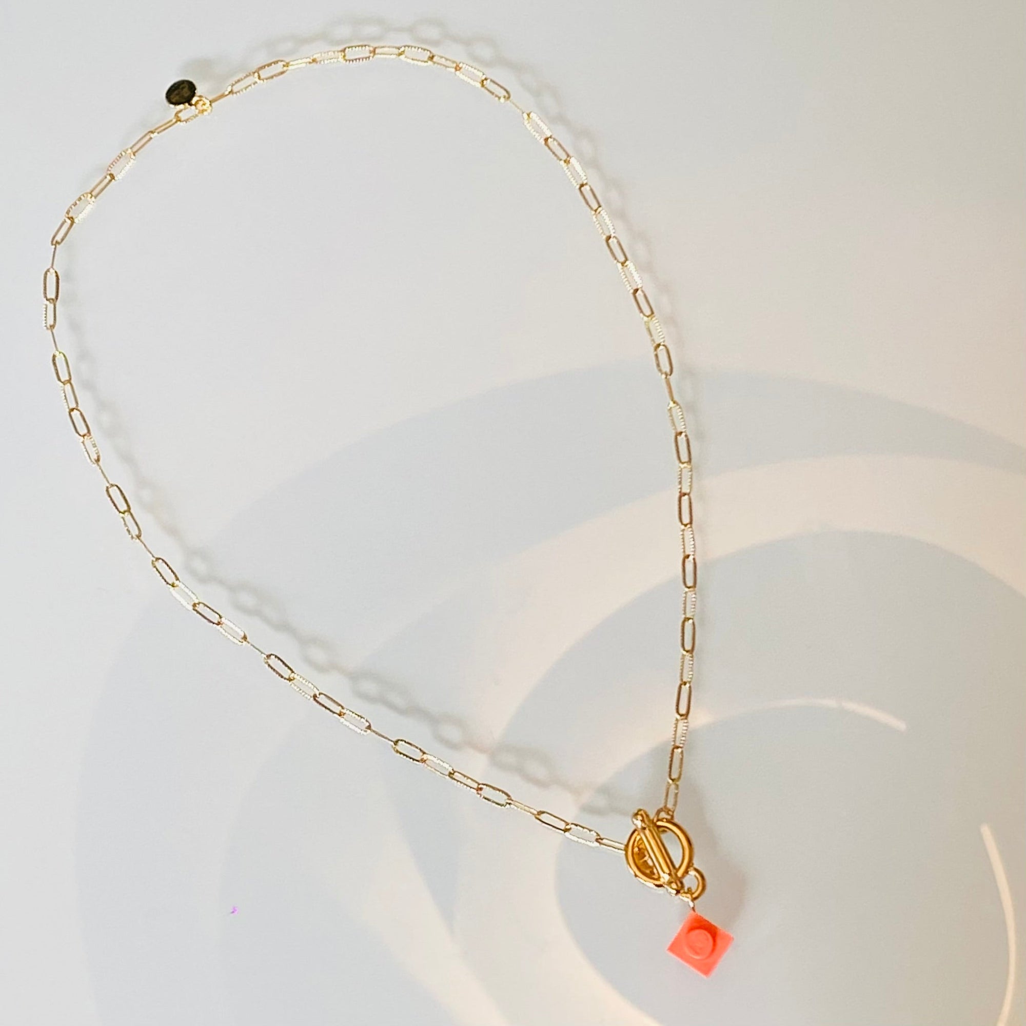 Collier maille rectangle martelée - Les Danseuses