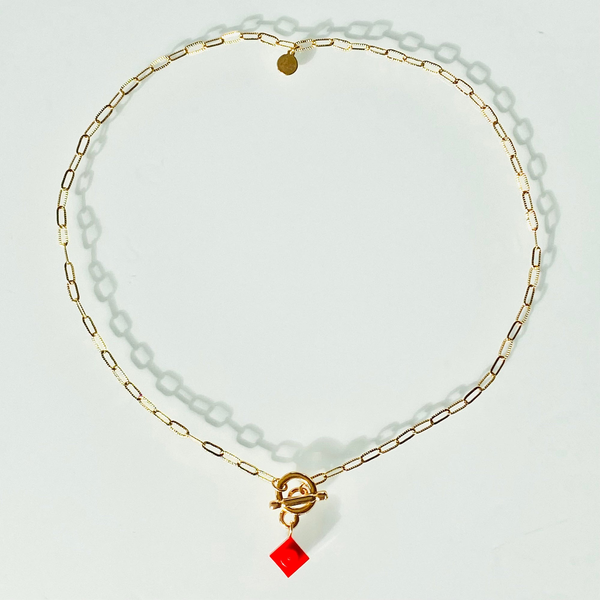 Collier maille rectangle martelée - Les Danseuses