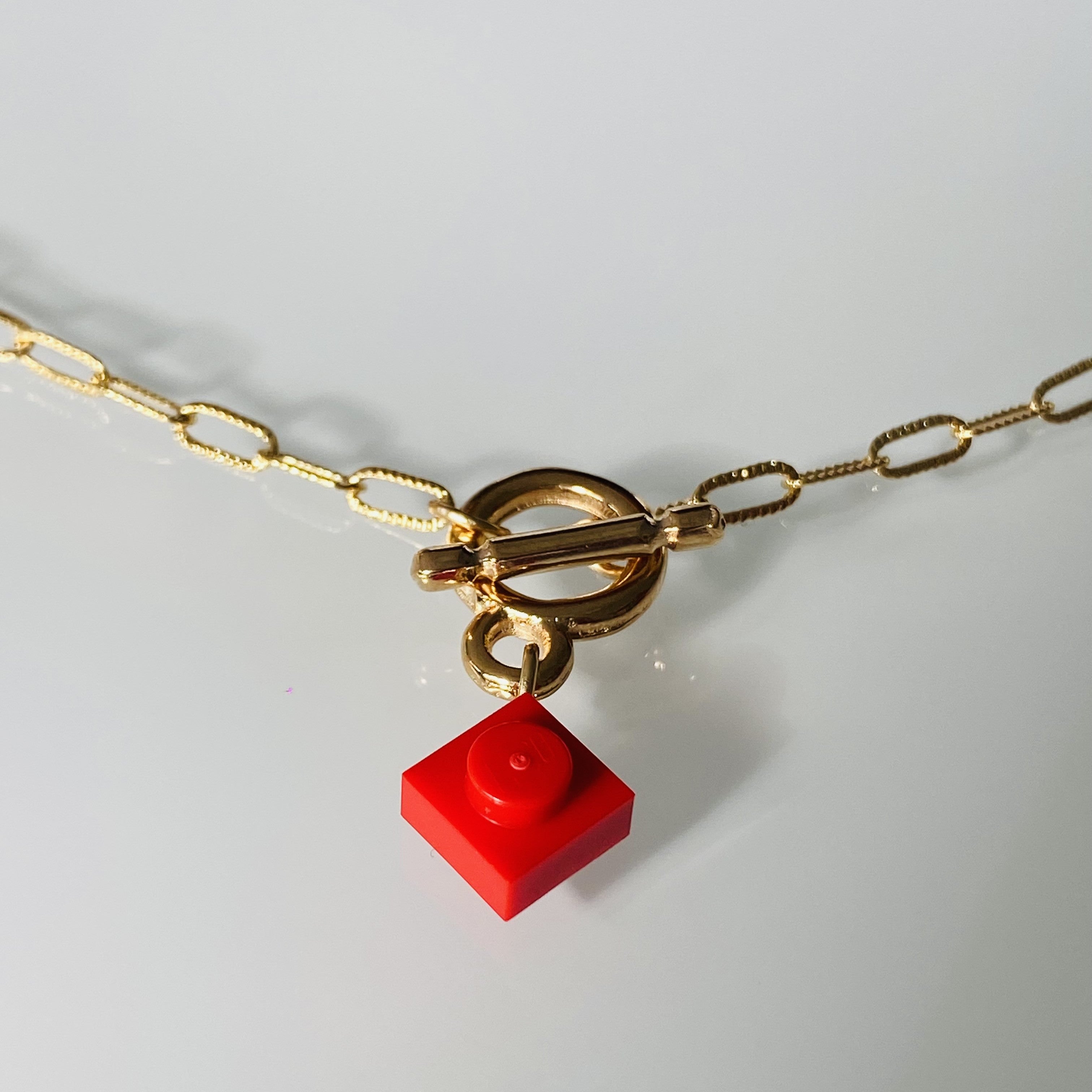 Hammered rectangular mesh necklace - Les Danseuses