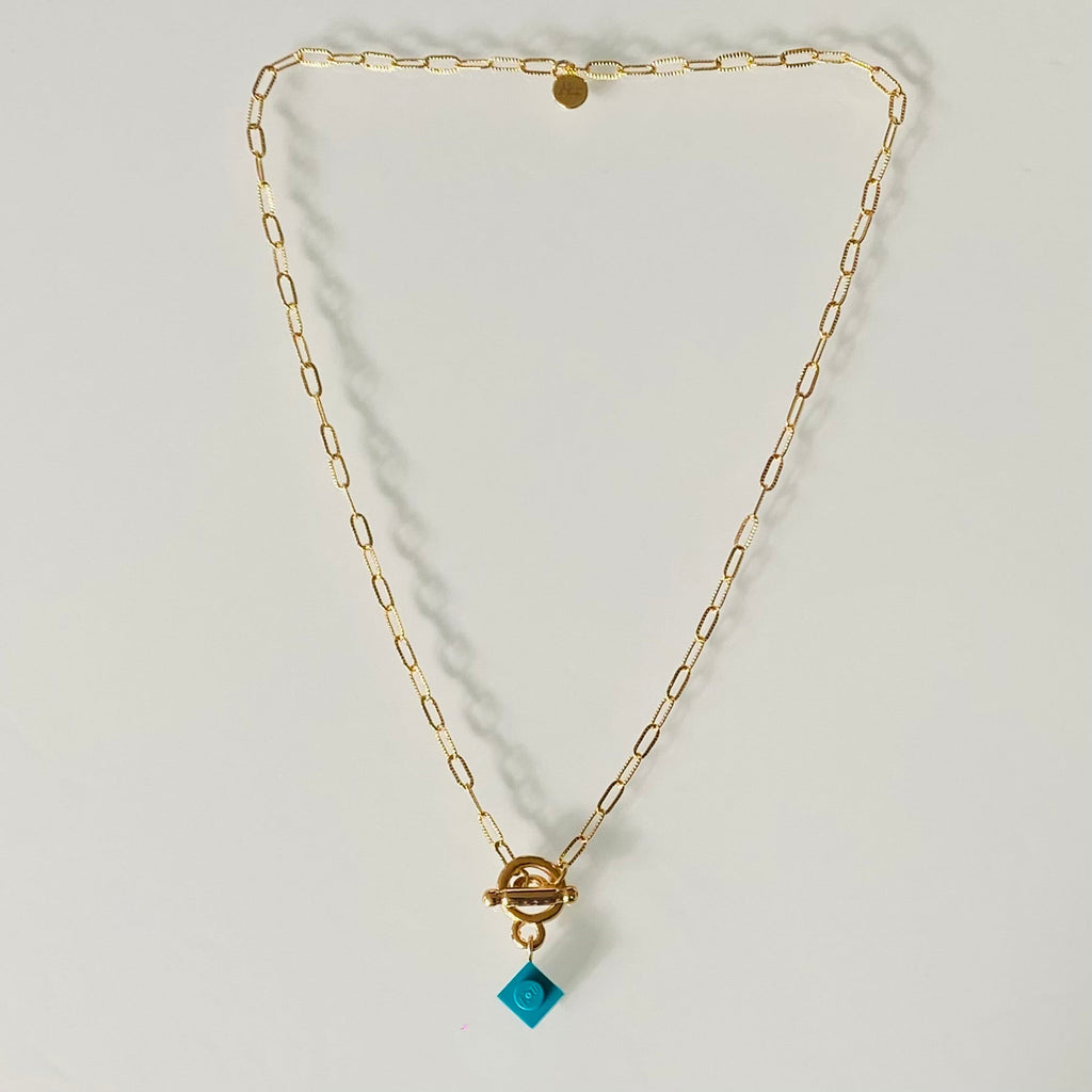 Collier maille rectangle martelée - Les Danseuses