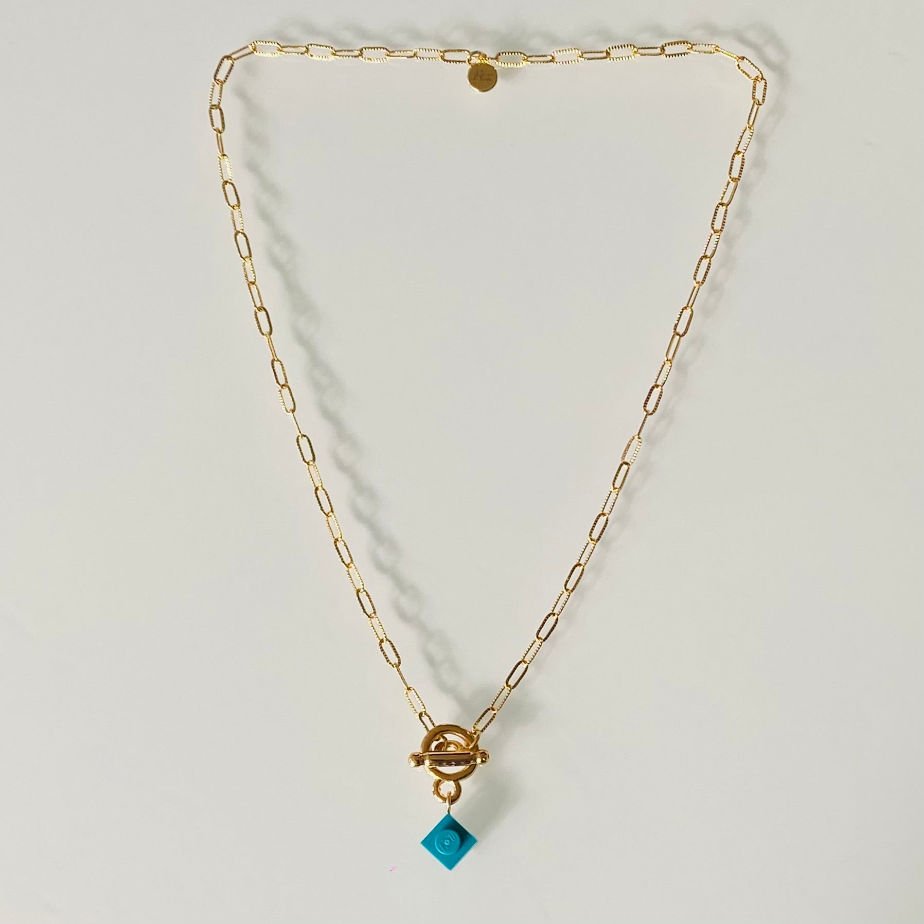 Hammered rectangular mesh necklace - Les Danseuses