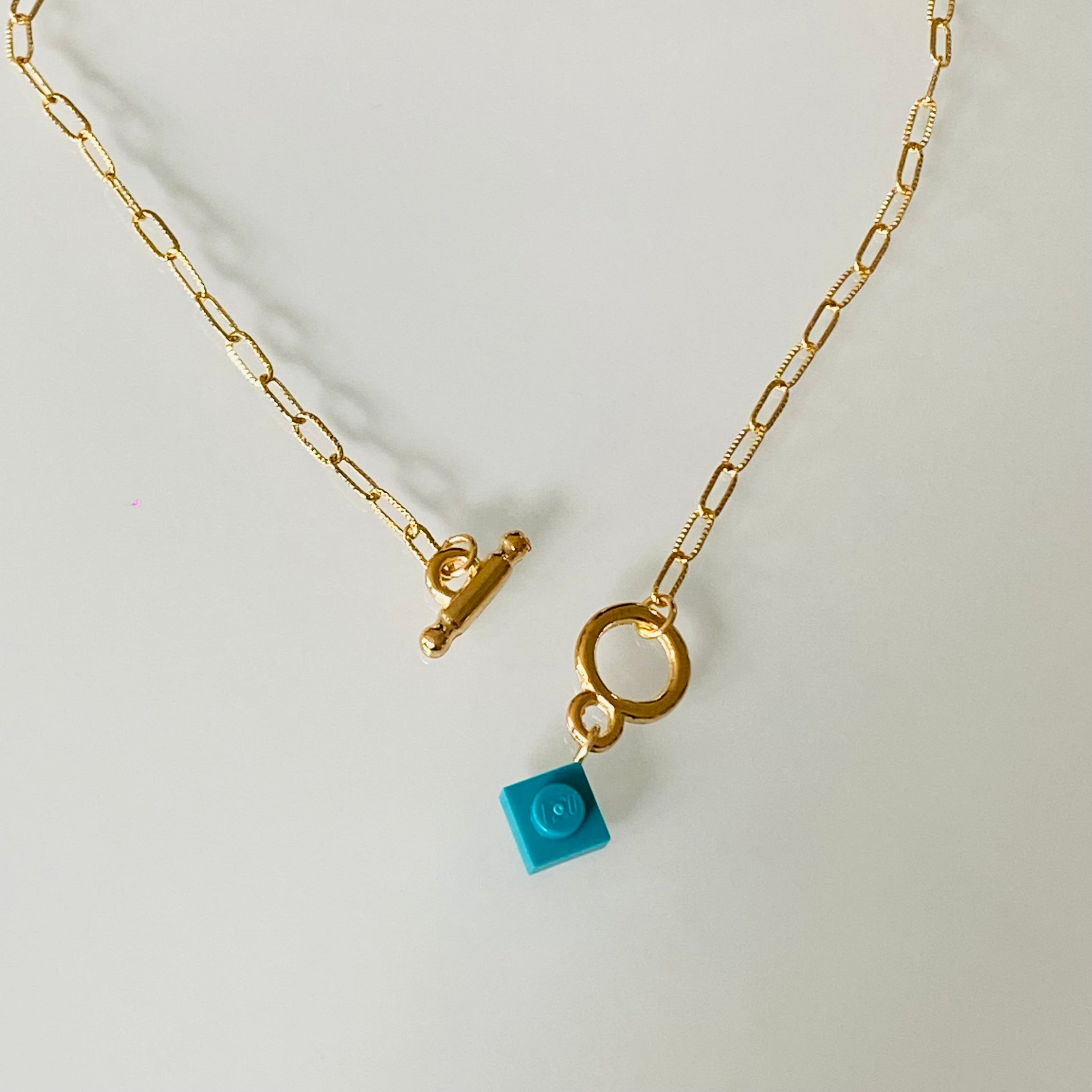 Hammered rectangular mesh necklace - Les Danseuses