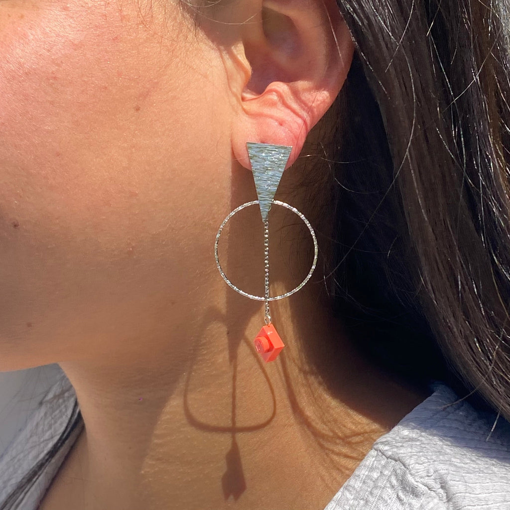 Silver ethnic earrings - Les Voyageuses