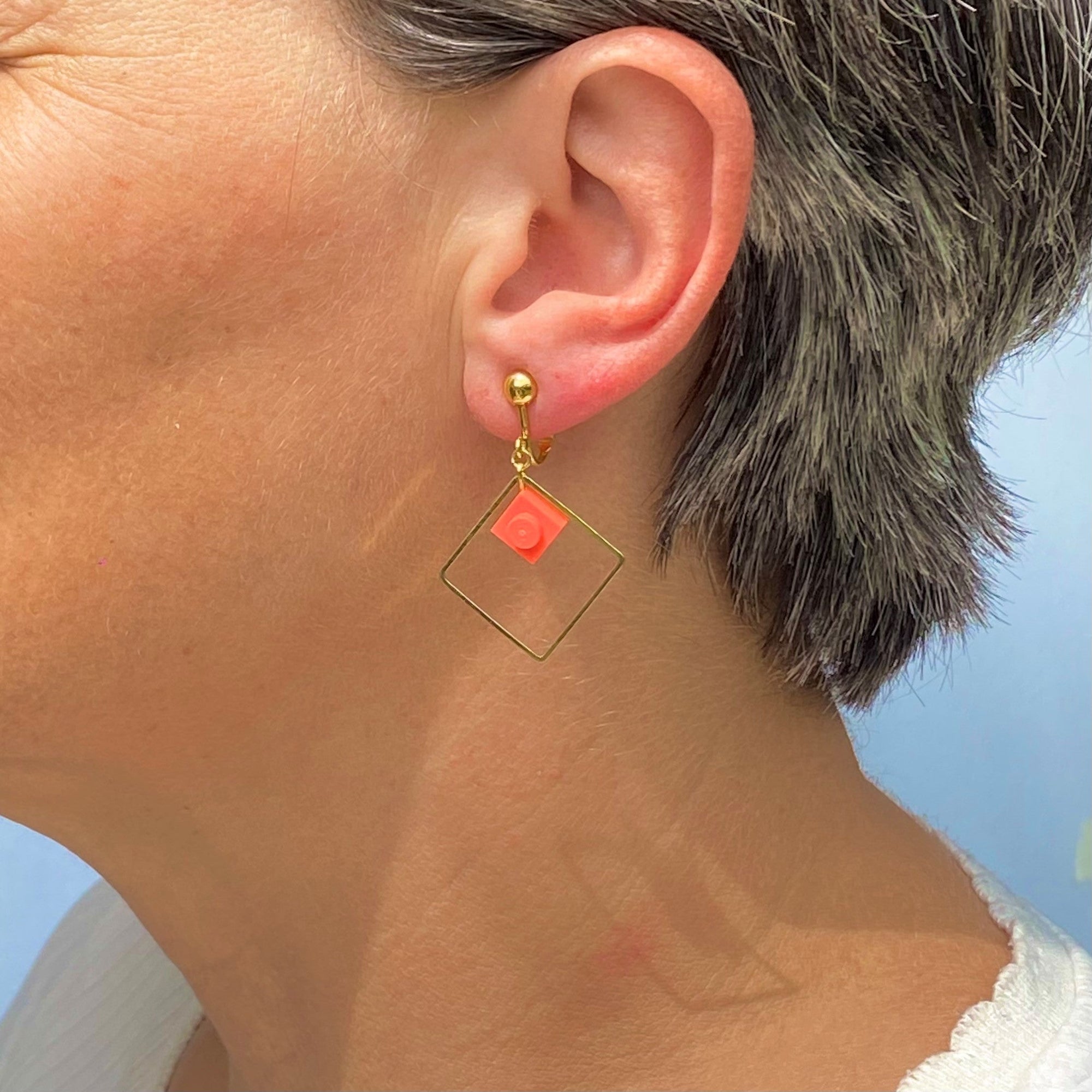 Boucles d'oreilles clips pendantes - Les Charmeuses