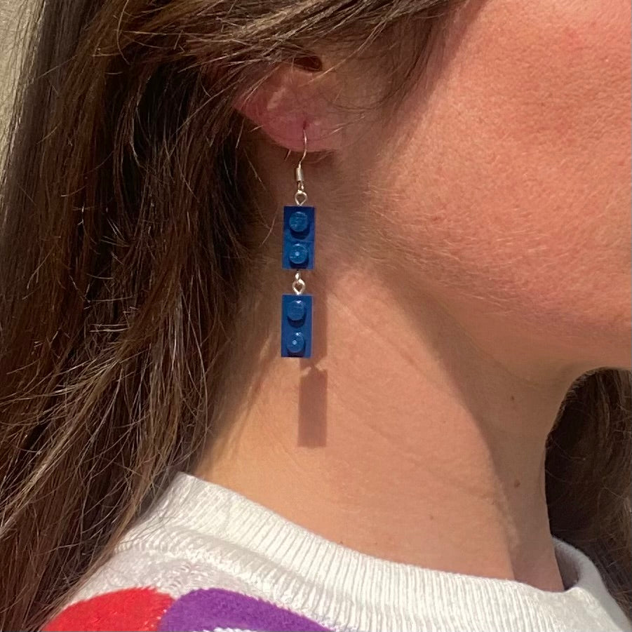 Boucles d'oreilles pendantes argentées - Les Papoteuses