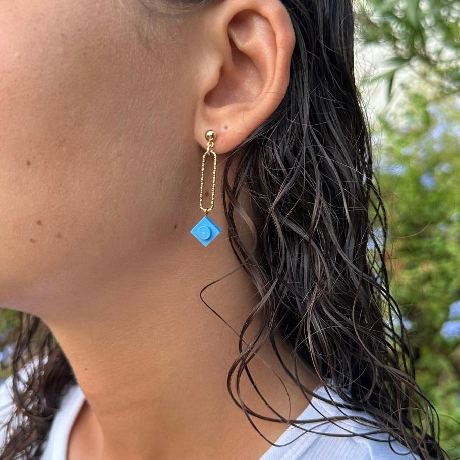 Boucles d'oreilles or effet martelé - Les Danseuses