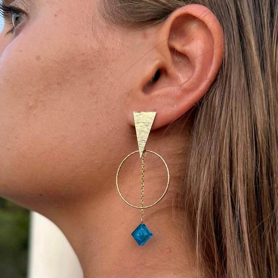 Golden ethnic earrings - Les Voyageuses