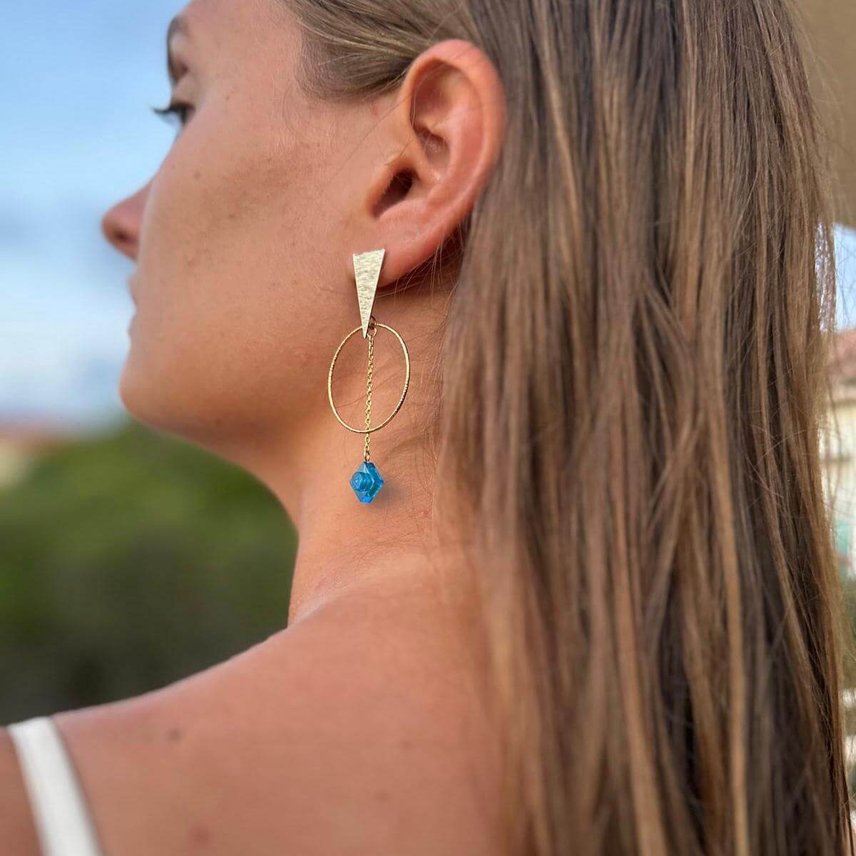 Golden ethnic earrings - Les Voyageuses