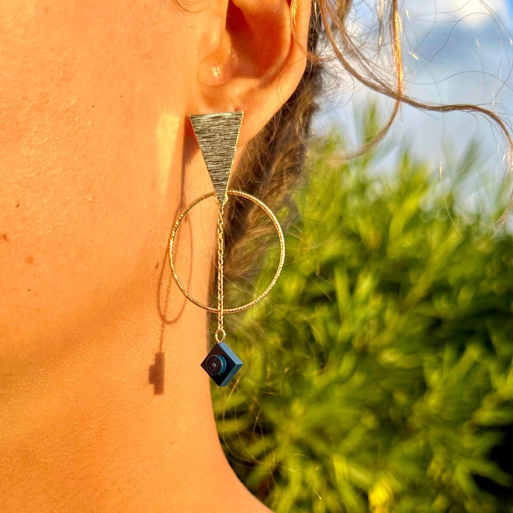 Boucles d'oreilles ethniques dorées - Les Voyageuses