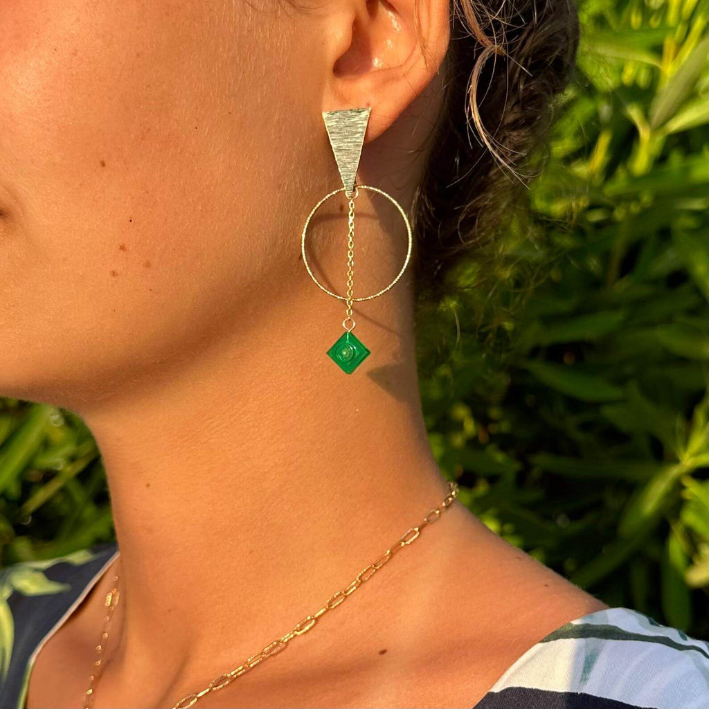 Boucles d'oreilles ethniques dorées - Les Voyageuses