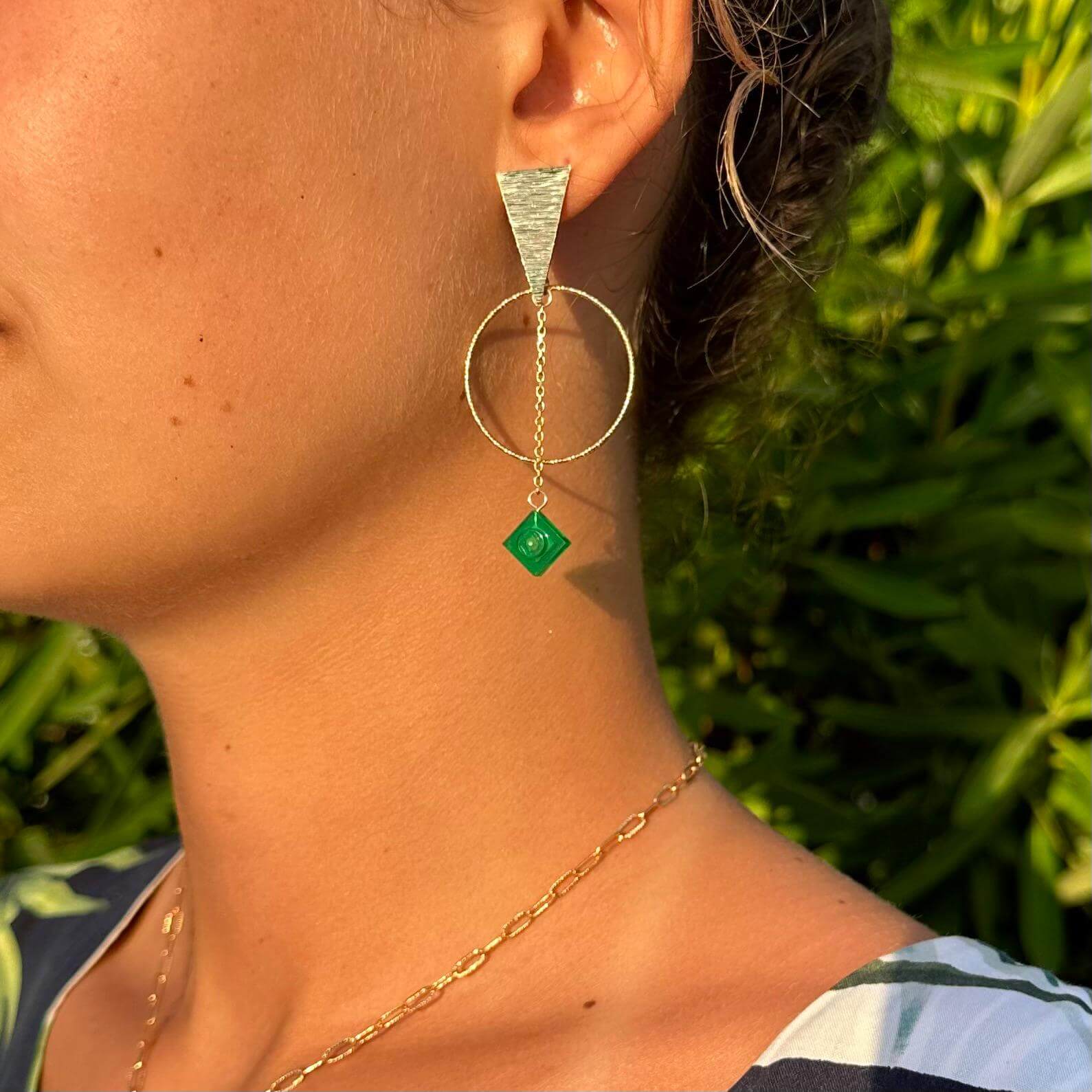 Golden ethnic earrings - Les Voyageuses