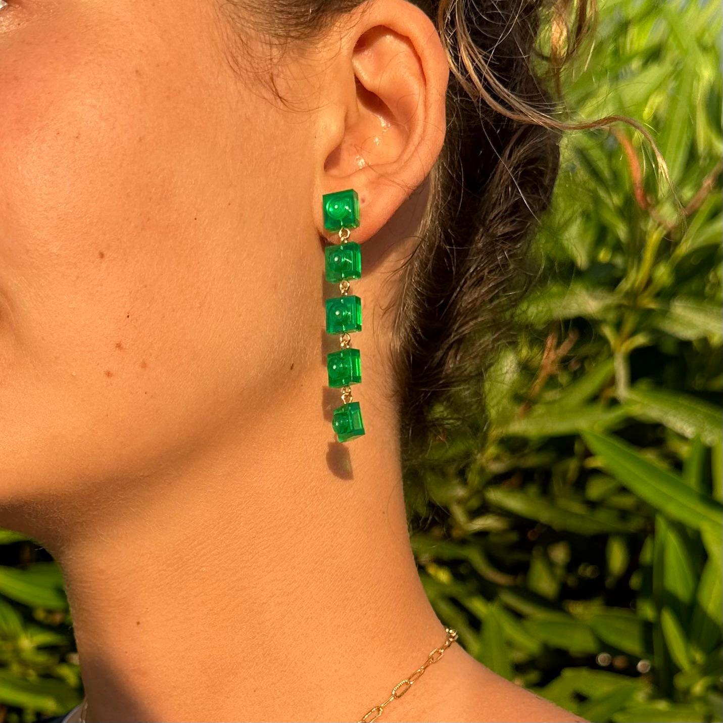 Gold Dangle Earrings - Les Somptueuses