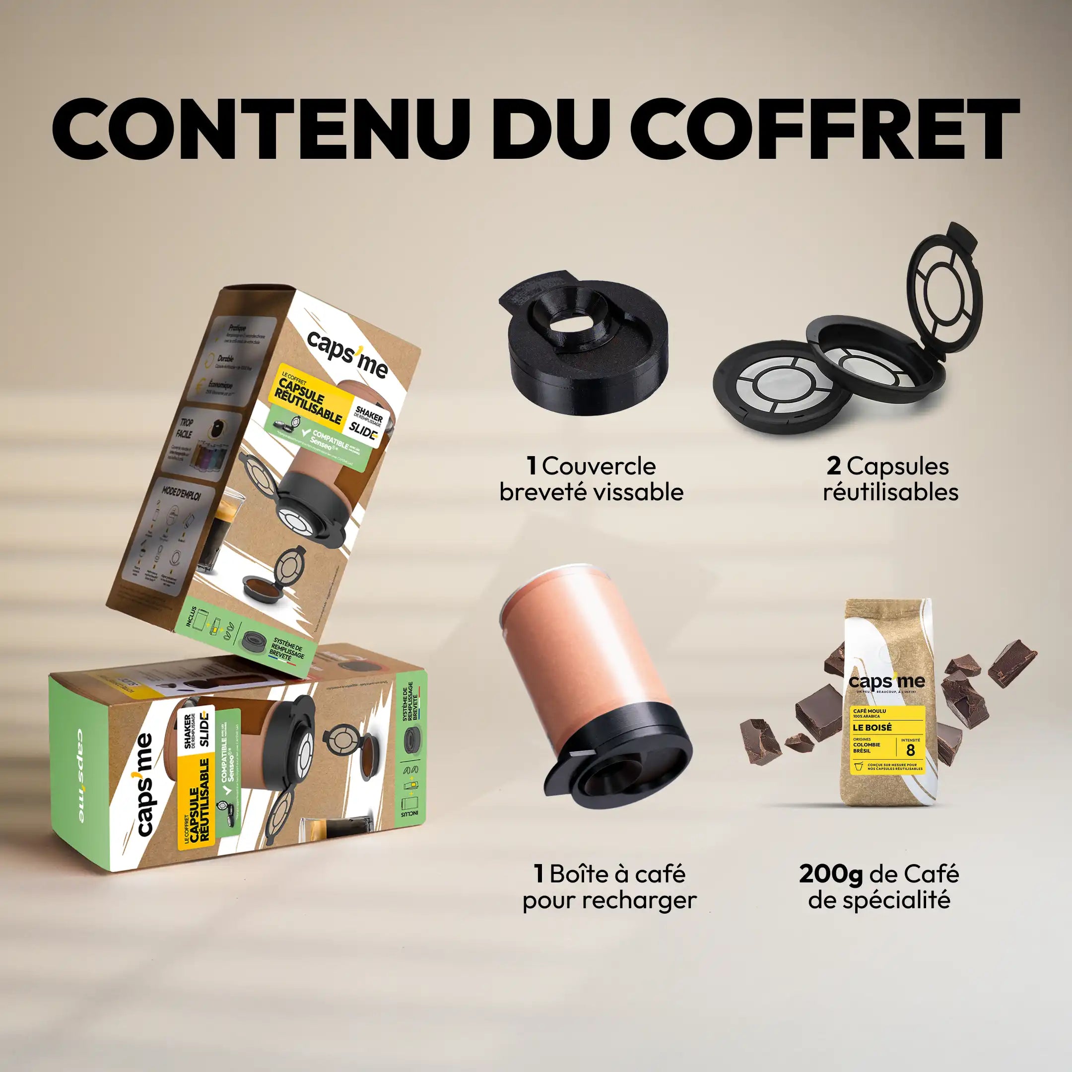 Coffret capsules de café compatible Senseo®*