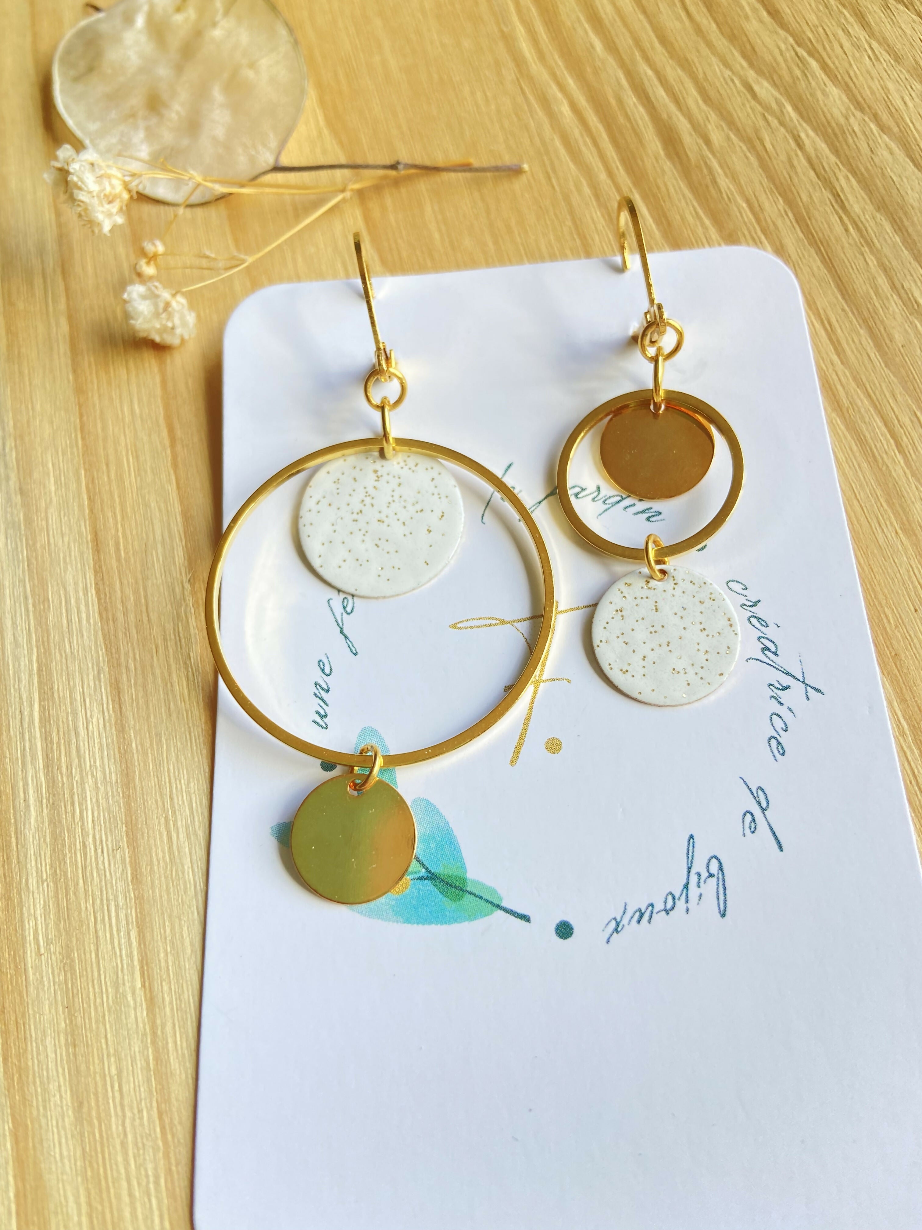 boucles d'oreilles MAGNOLIA doré
