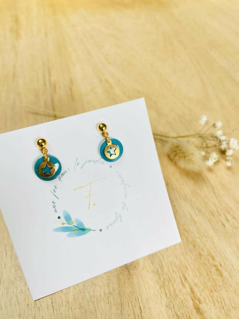 BO Céleste doré étoile turquoise