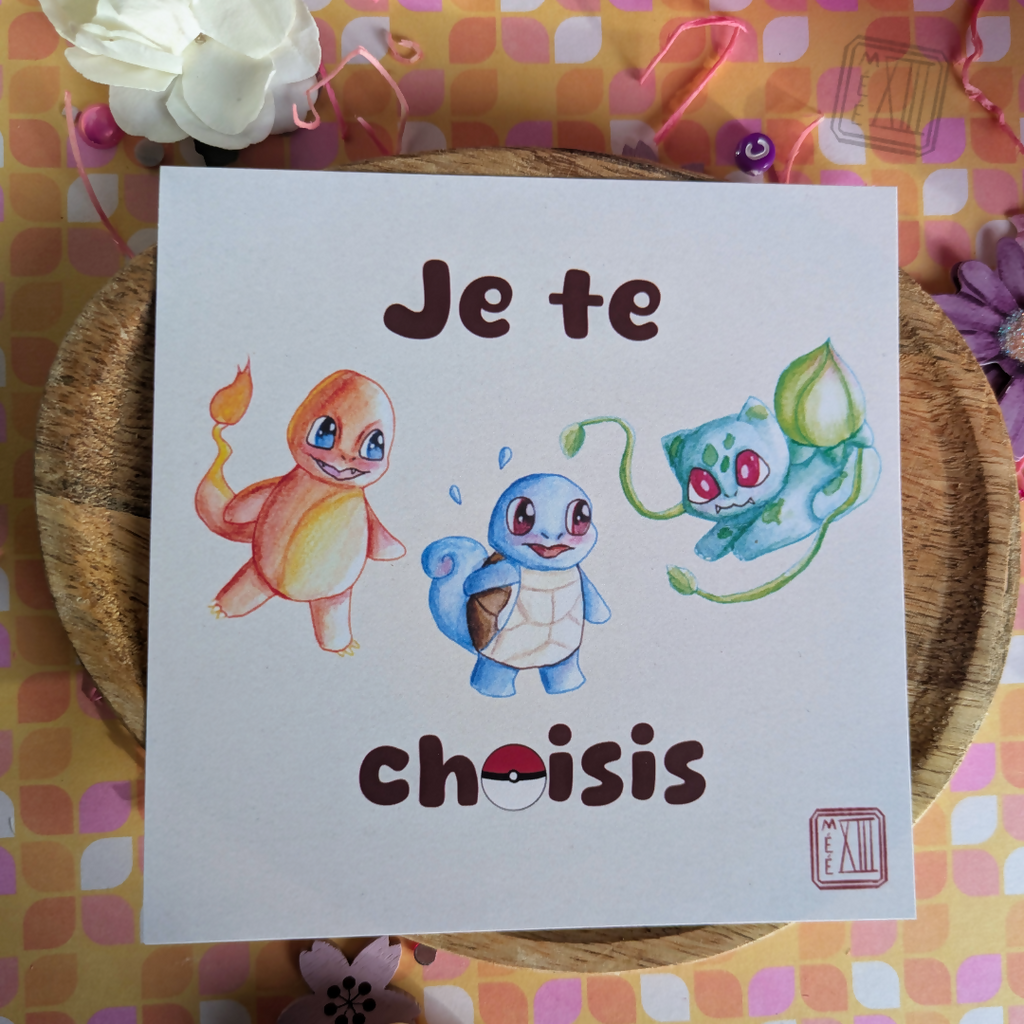 Illustrated monsters envelope, sticker, and cards set