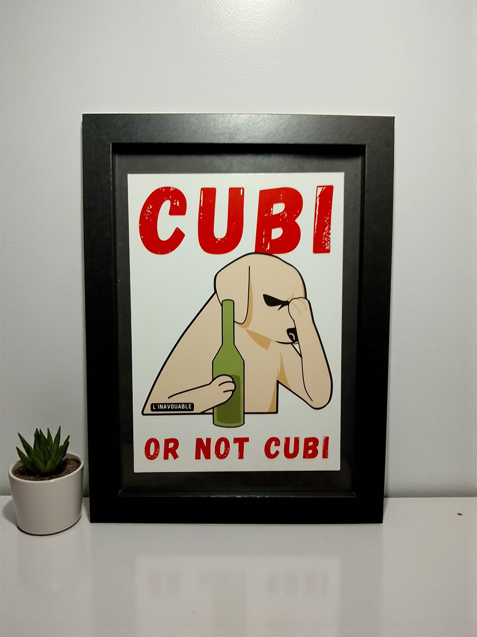 CADRE "CUBI OR NOT CUBI" Petit Noir