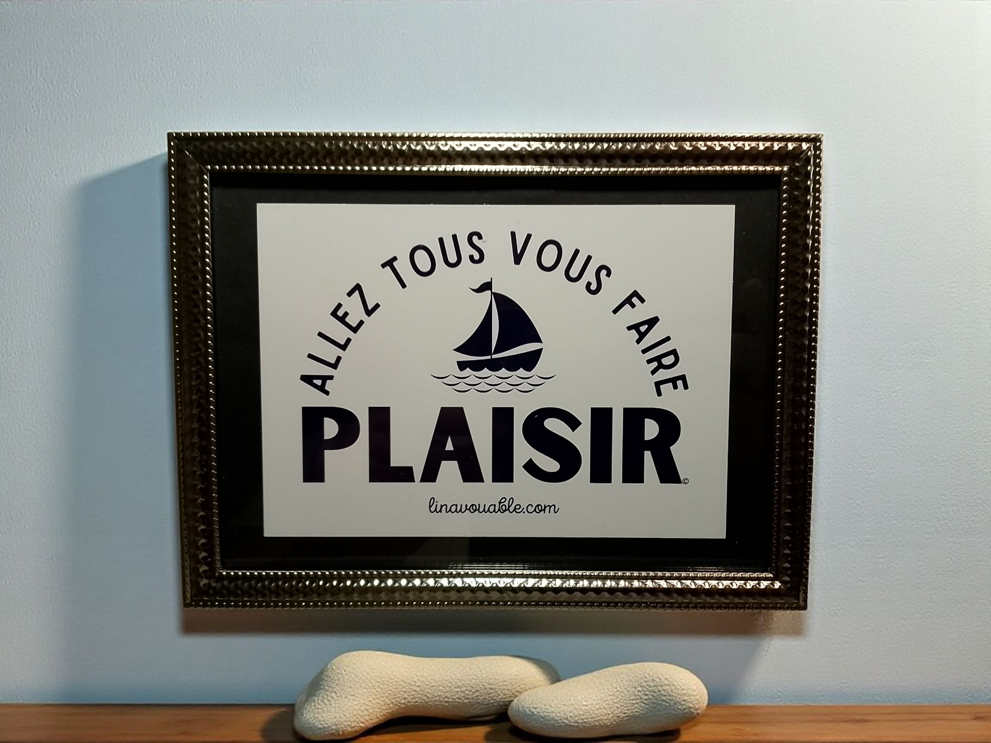 CADRE "ALLEZ TOUS VOUS FAIRE PLAISIR" Petit Argent