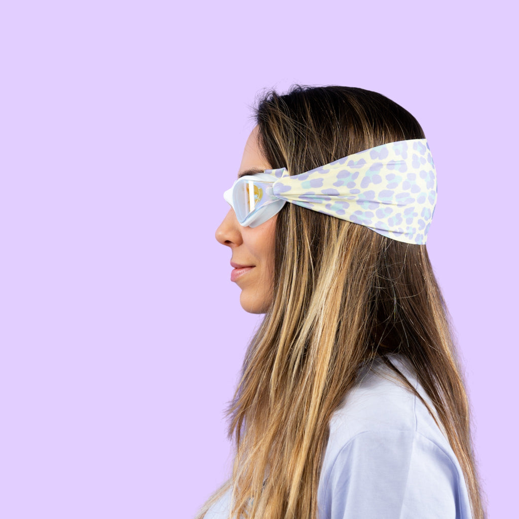 Yellow and Purple Leopard - Adult Swimming Goggles