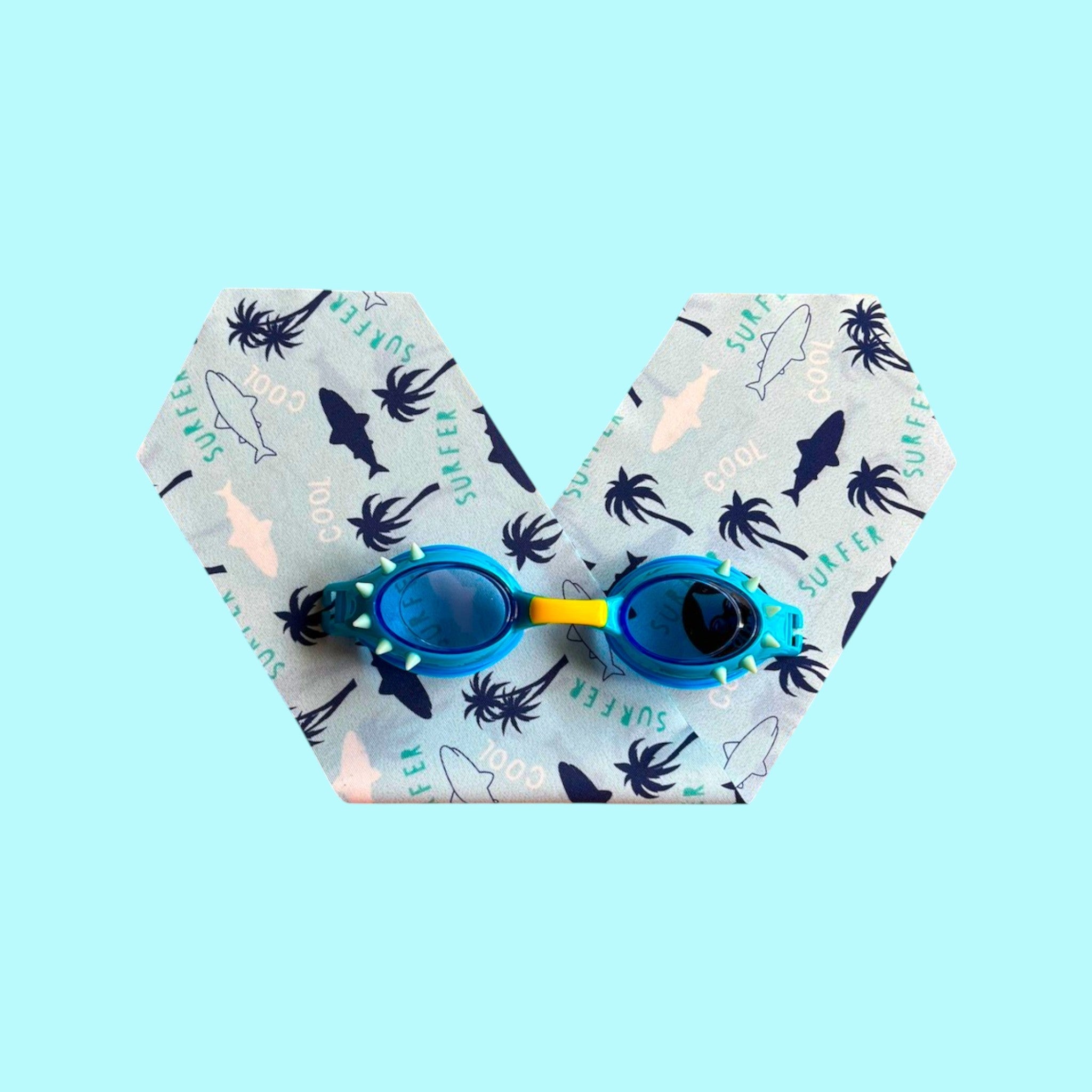 BabyPlops Requins Palmiers - Lunettes de piscine bébé