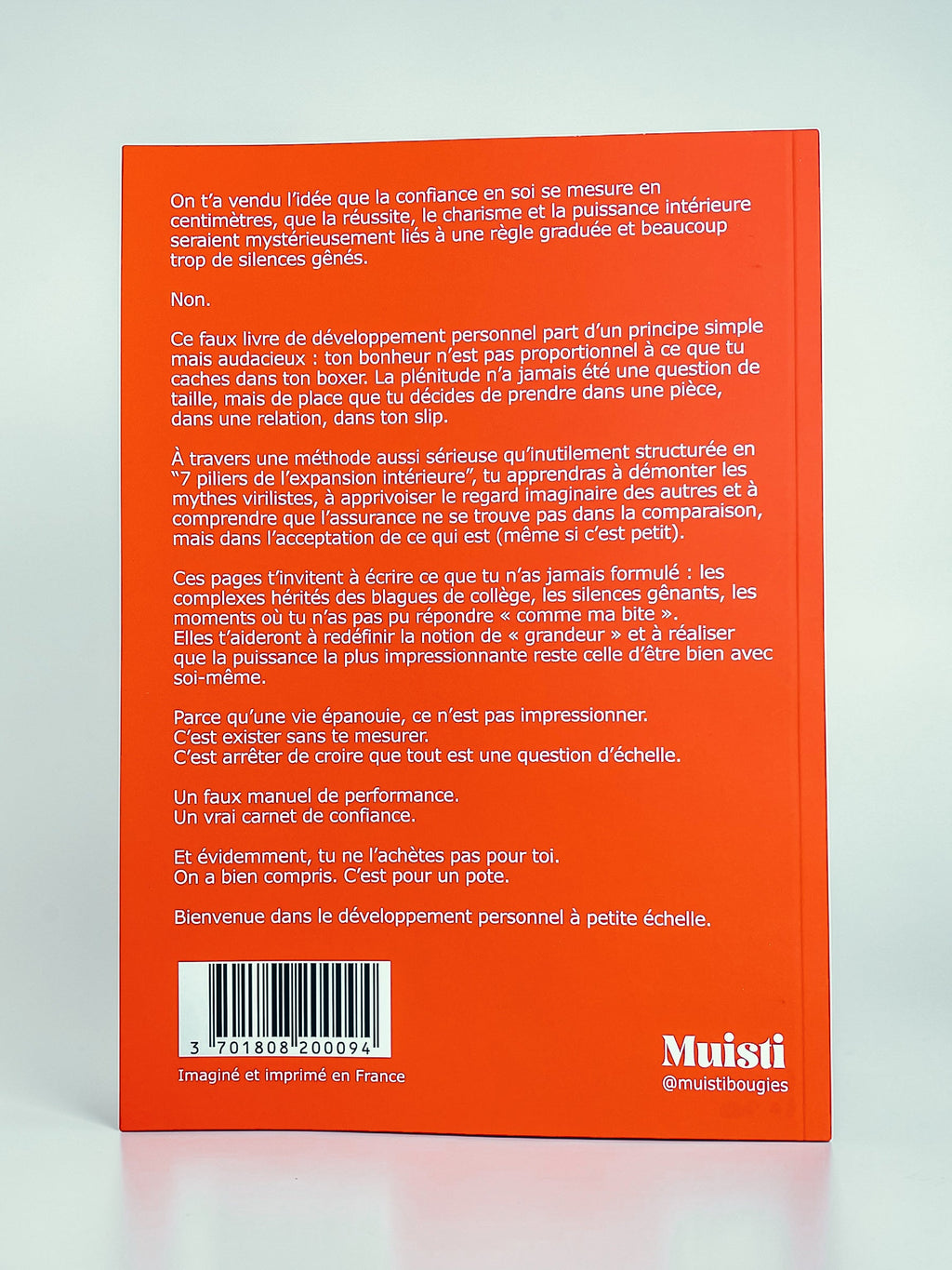 Carnet A5 - Avoir une vie épanouie et un micro pénis - dos