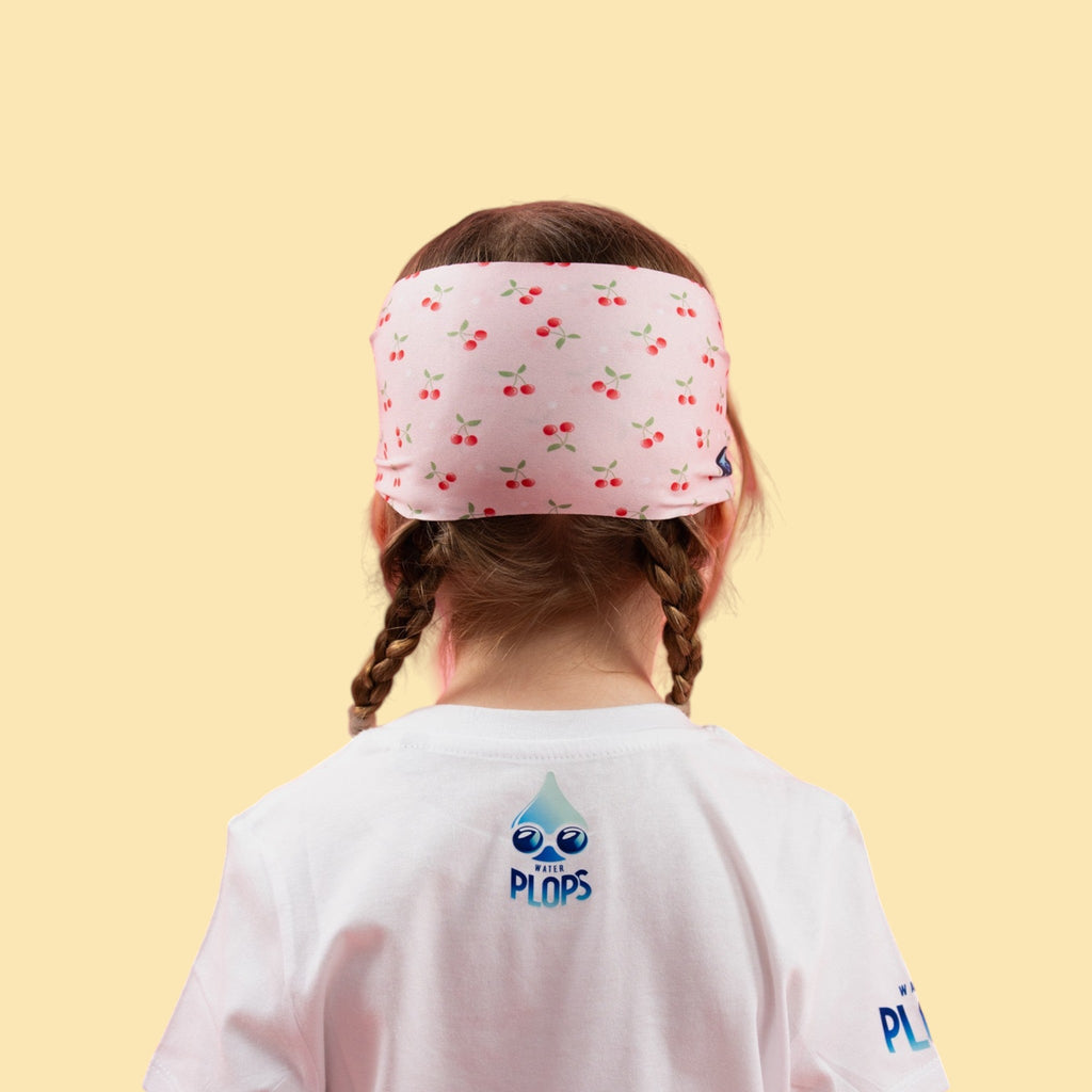 Cerises Fond Rose - Lunettes de piscine enfant