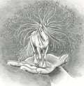 Leafy horse