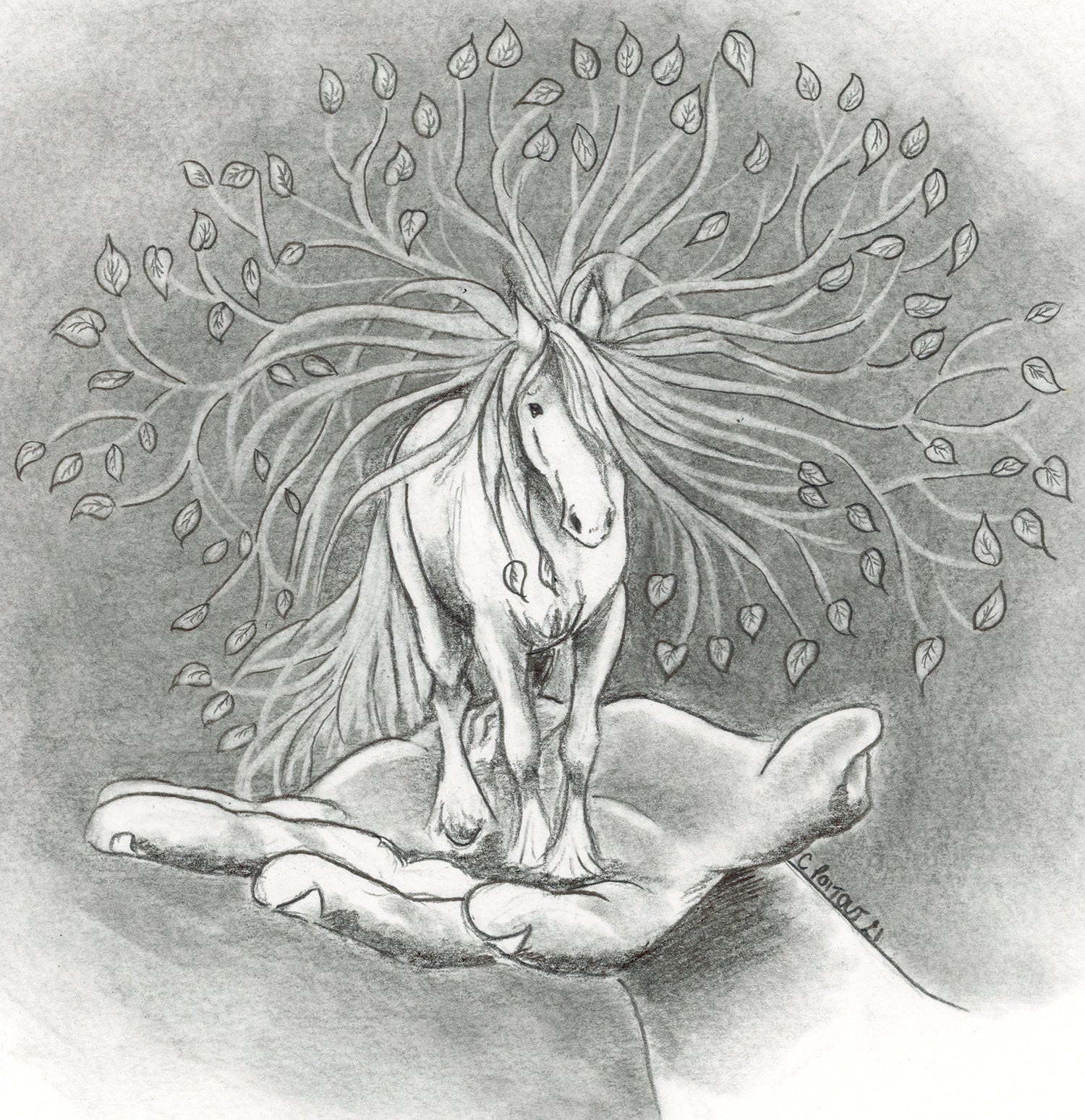 Leafy horse
