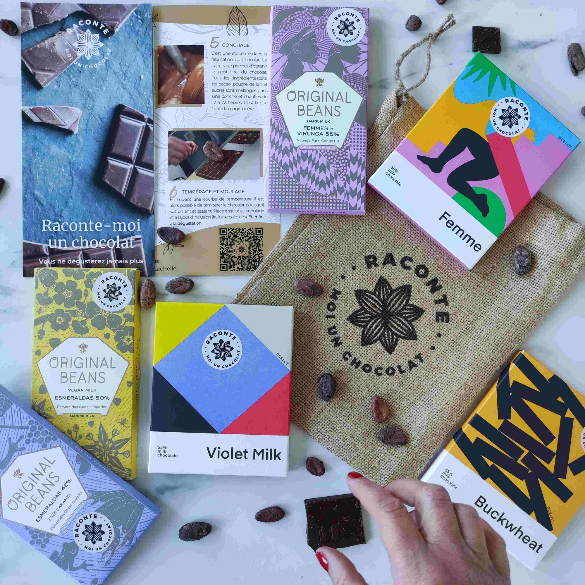 Coffret chocolat au lait Bean-to-Bar du monde entier