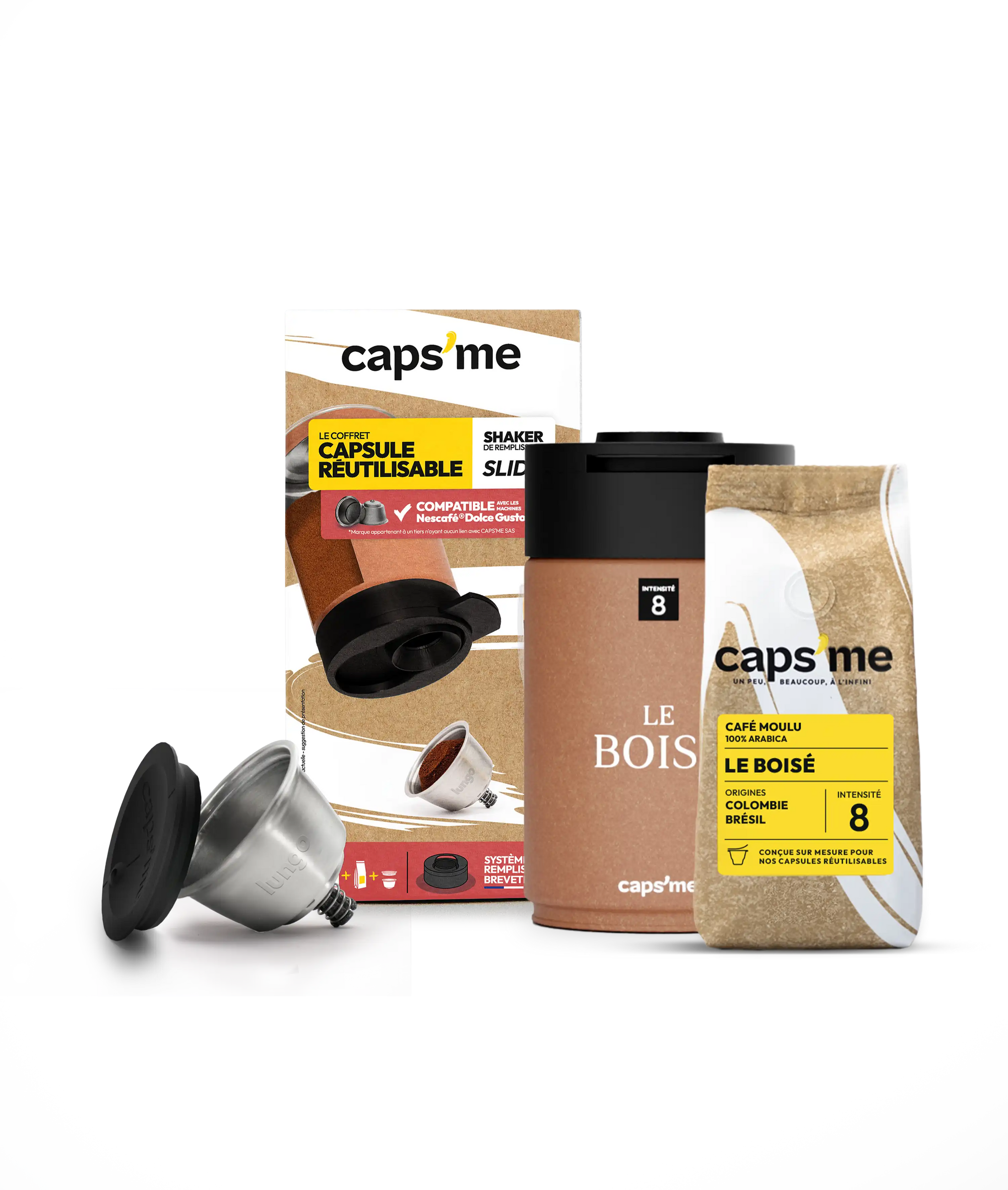 Coffret CAPSME SLIDE compatible avec les machines Nescafé® Dolce Gusto® 