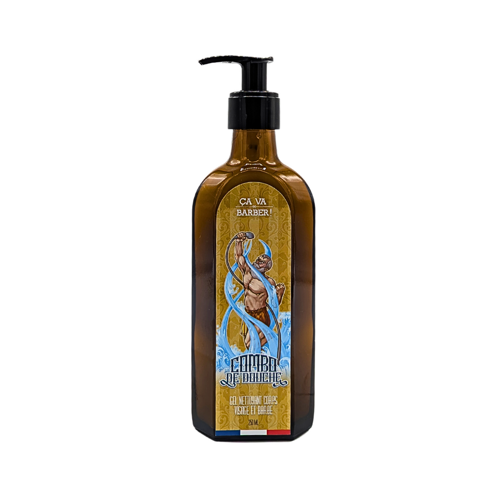 Combo de douche "à l'Ancienne" - Nettoyant barbe/visage/corps