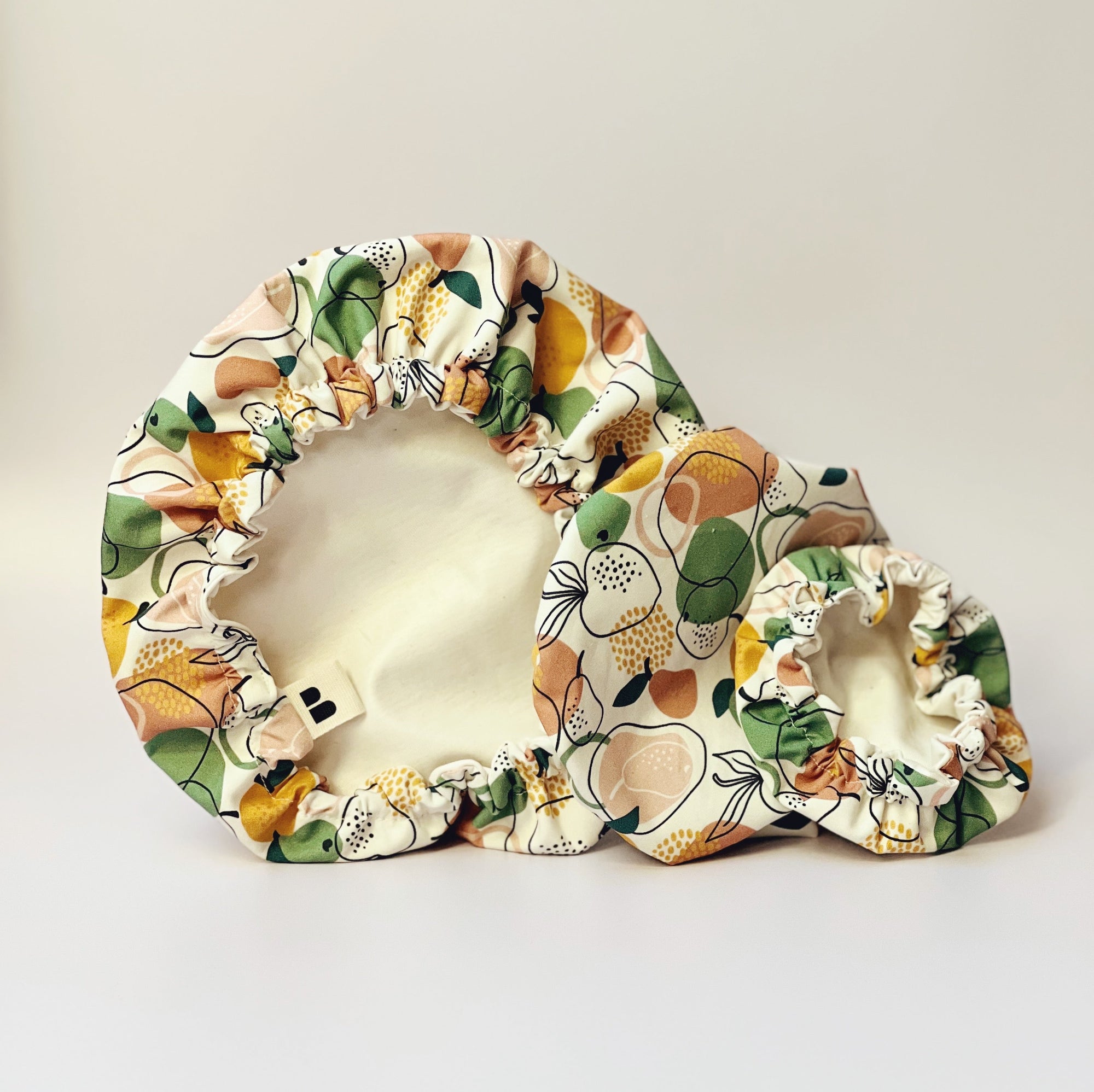 Kit de 3 Charlottes recouvre-Plat en Coton GOTS | FRUITS