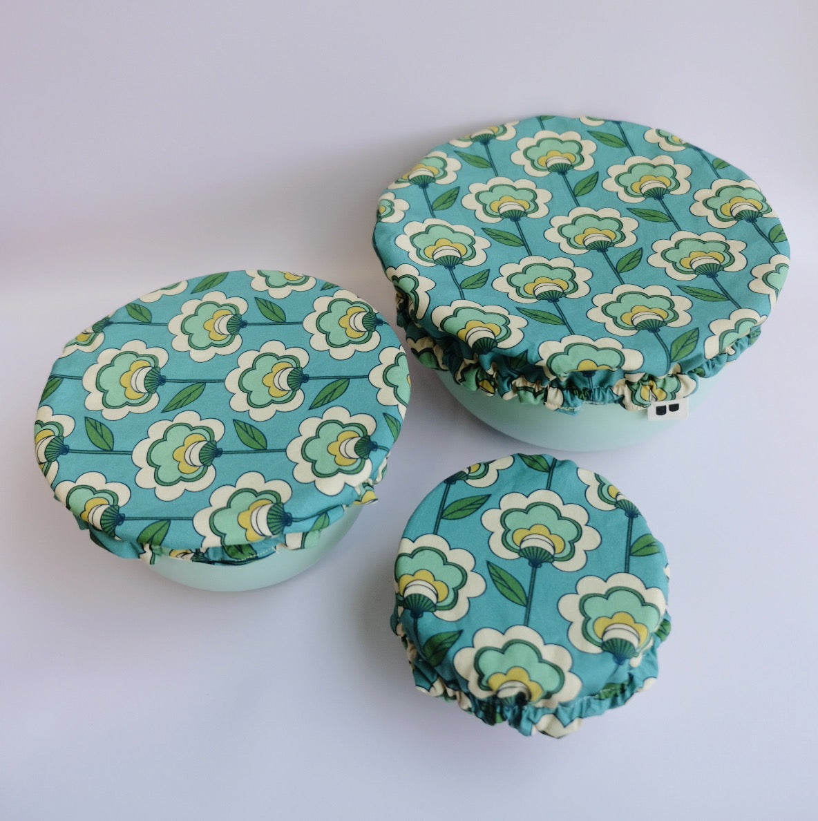 Kit de 3 Charlottes recouvre-plats en tissu 100% coton bio | Jardin
