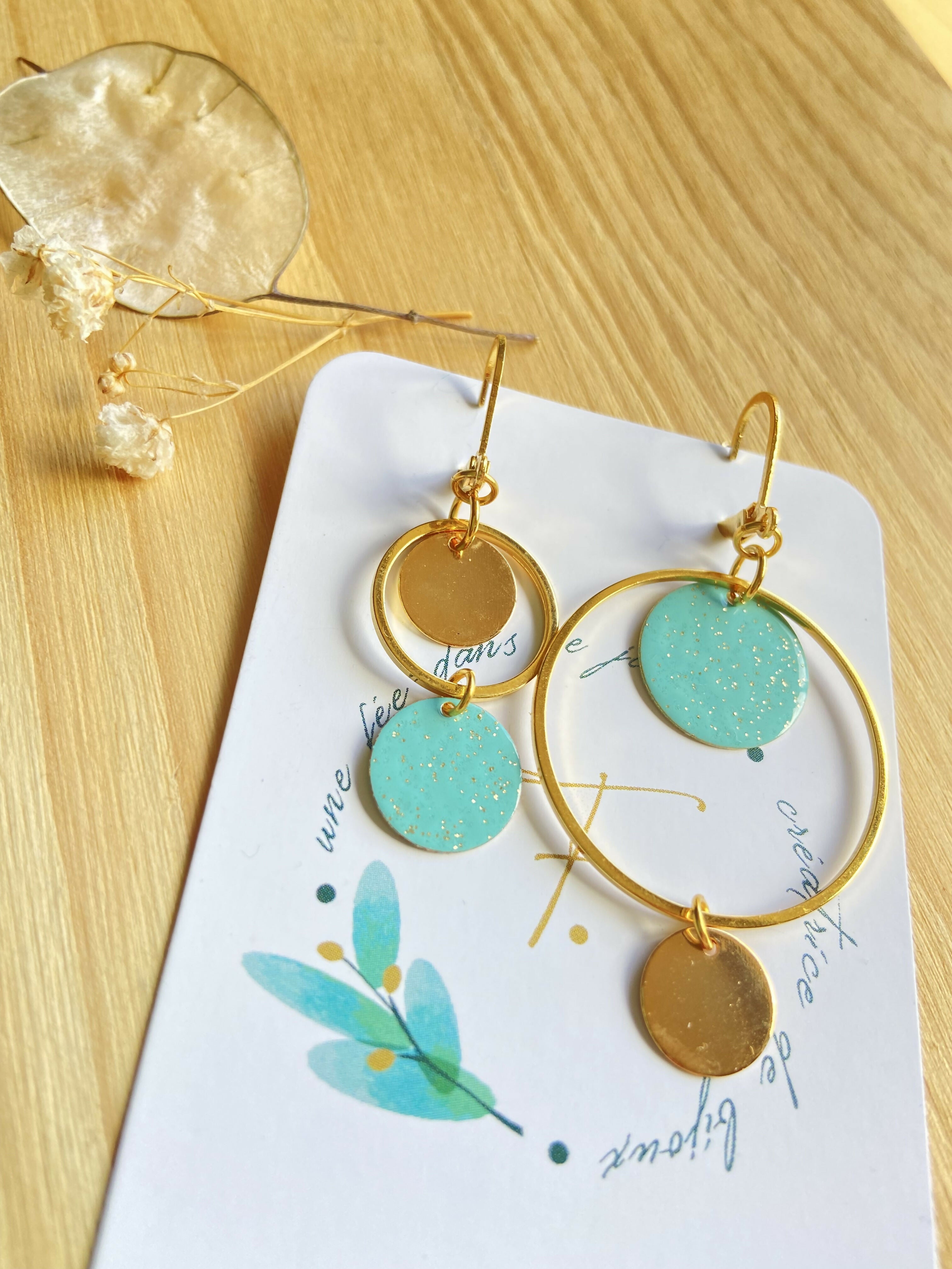 boucles d'oreilles MAGNOLIA doré