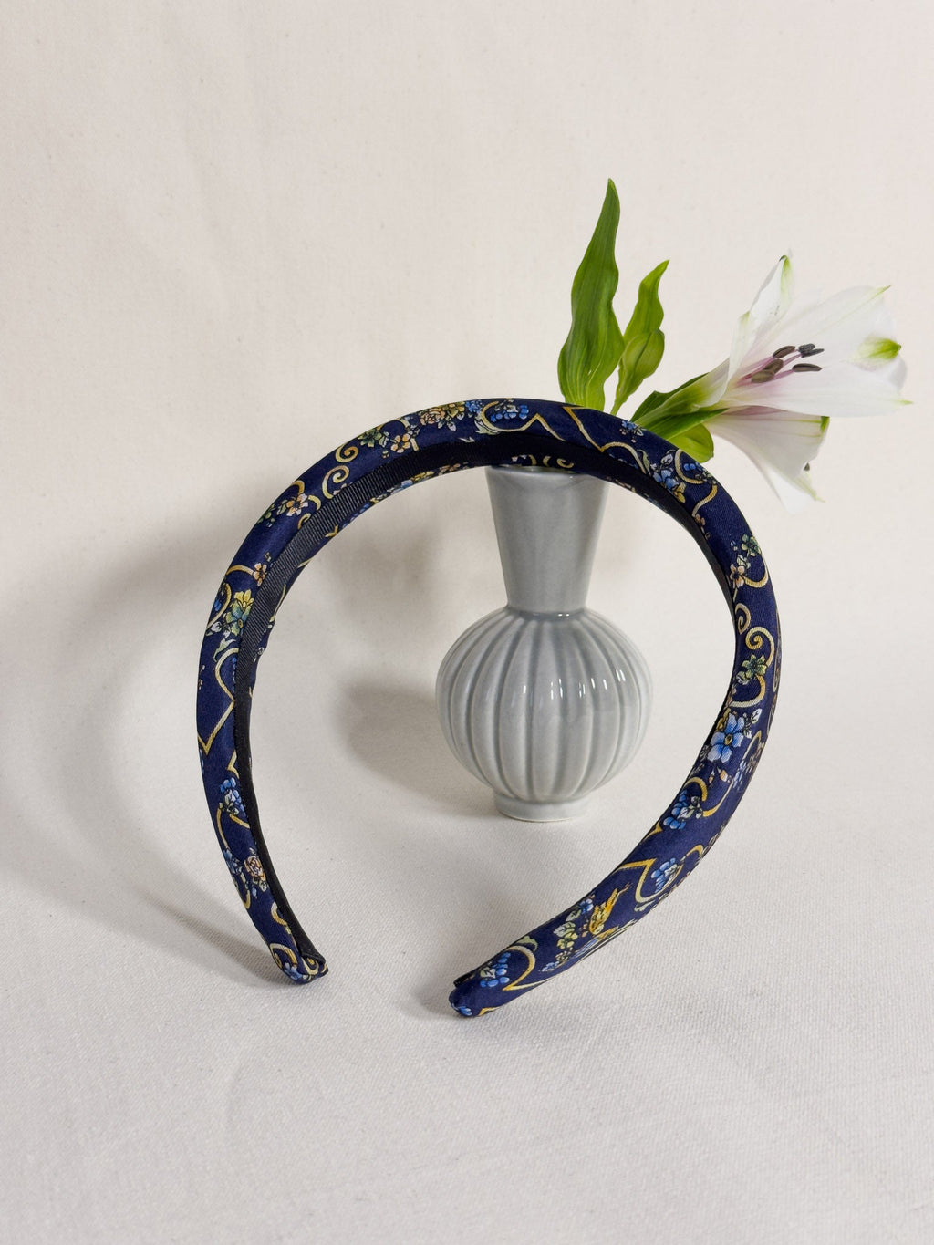Headband Upcyclé Essentiel 'Floraison nocturne'