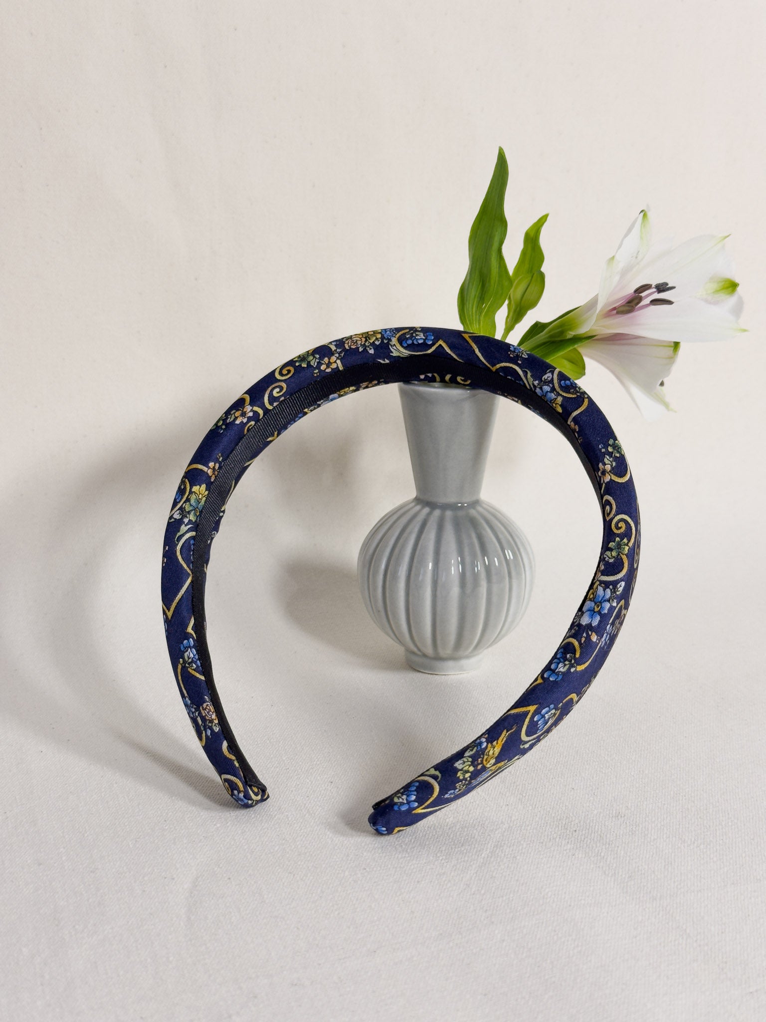 Headband Upcyclé Essentiel 'Floraison nocturne'