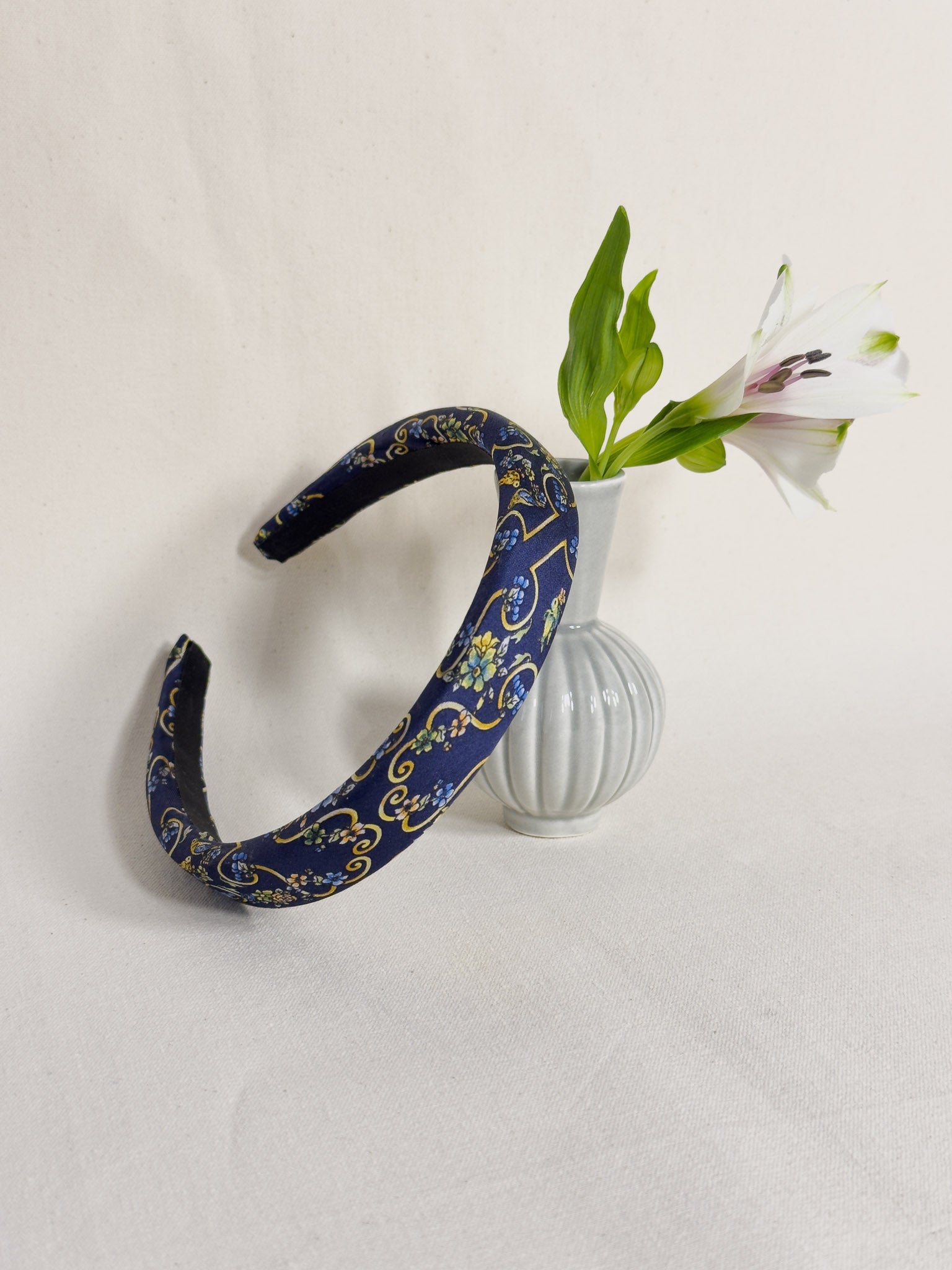 Headband Upcyclé Essentiel 'Floraison nocturne'