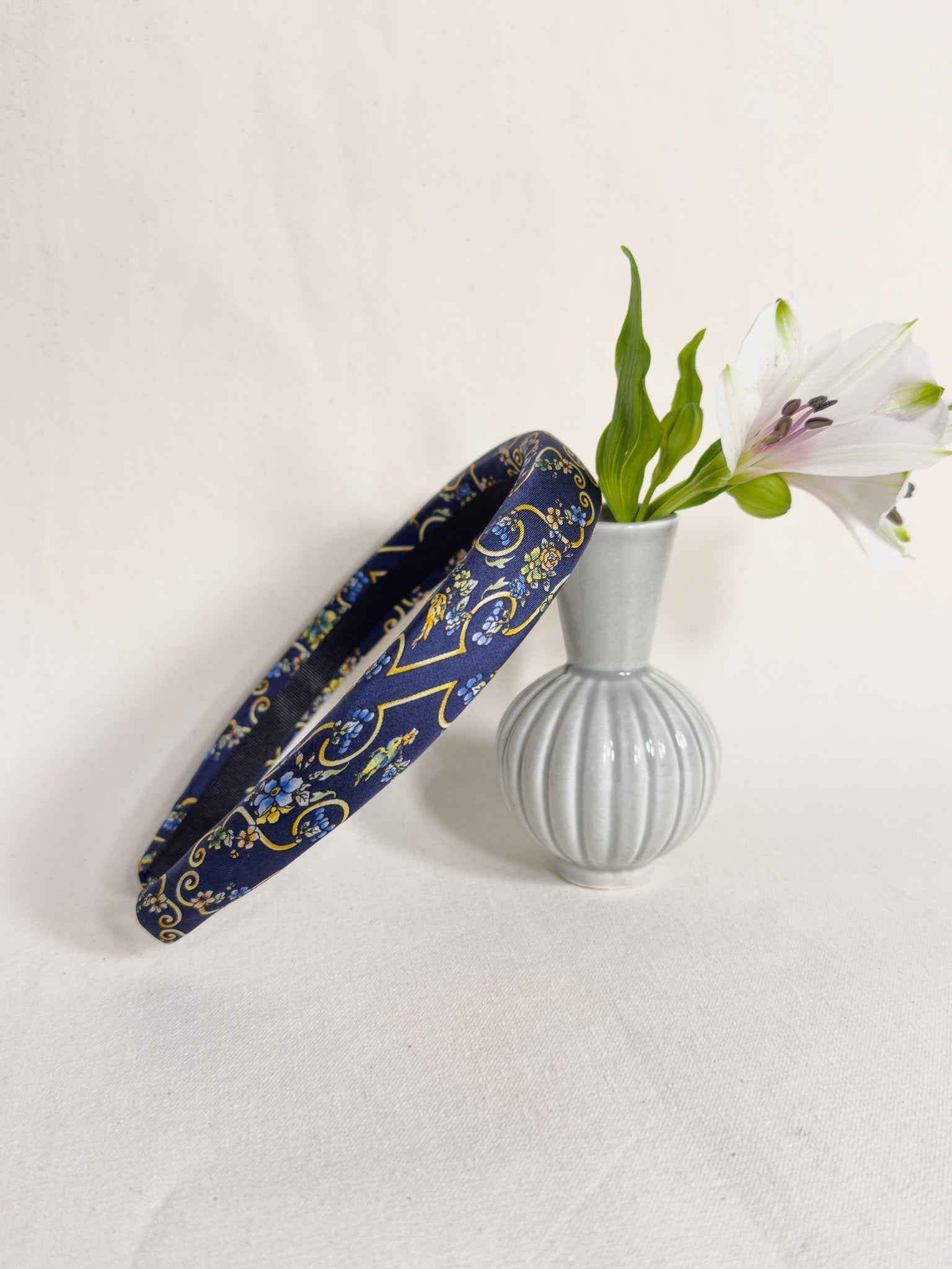 Headband Upcyclé Essentiel 'Floraison nocturne'