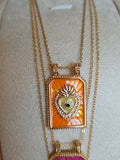 collier tarot orange