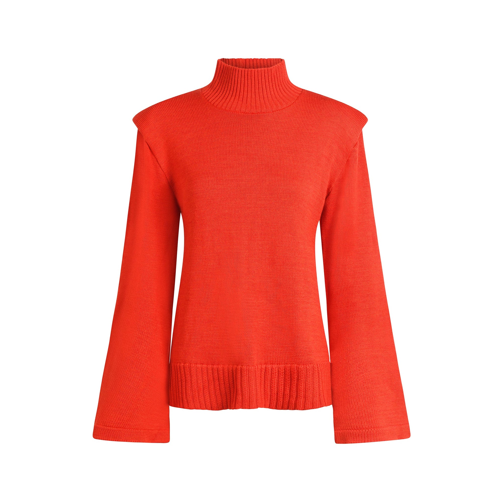 Pull Col Montant Chakra Racine en Laine Mérinos