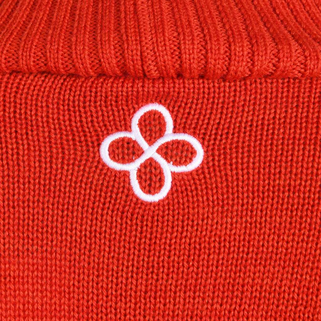 Pull Col Montant Chakra Racine en Laine Mérinos