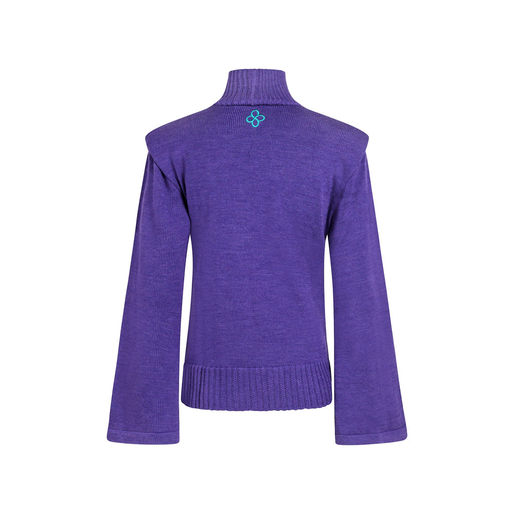 Pull Col Montant Chakra Coronal en Laine Mérinos